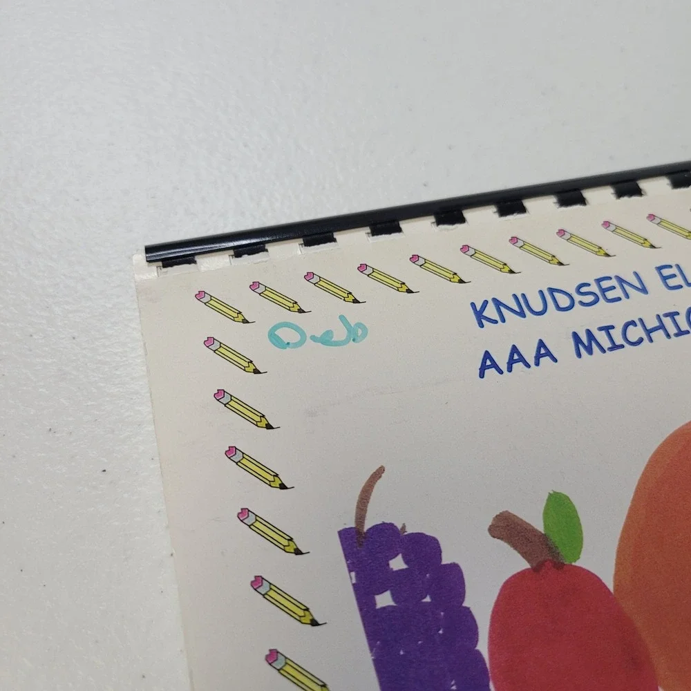 Knudsen Elementary‎ School Michigan Cookbook Artwork Pear Carrot Recipe Book